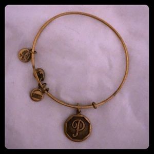 Alex and Ani P initial bracelet